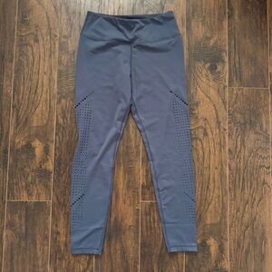 Senita Large Blue Gray Alpine Laser Cut Leggings